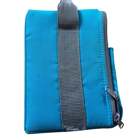 Case Logic Vintage CD Teal & Gray Zipper Travel Case - Picture 5 of 9